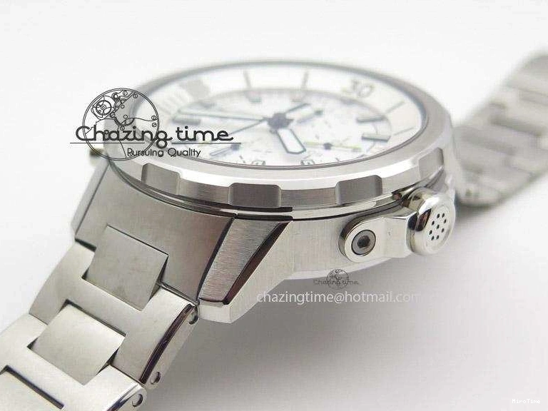 MIROTIME 0205 Versatile Aquatimer Chrono IW376803 V6F 1:1 Best Edition White Dial On SS Bracelet A 7359